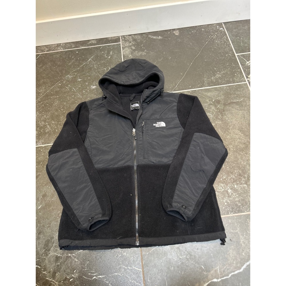 The North Face Denali 2 Hooded Fleece Jacket Black Womens XL Full Zip NF0A3XBD